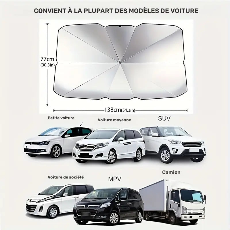 Pare-Soleil de Voiture Pliable Portable – Protection UV et Chaleur Été