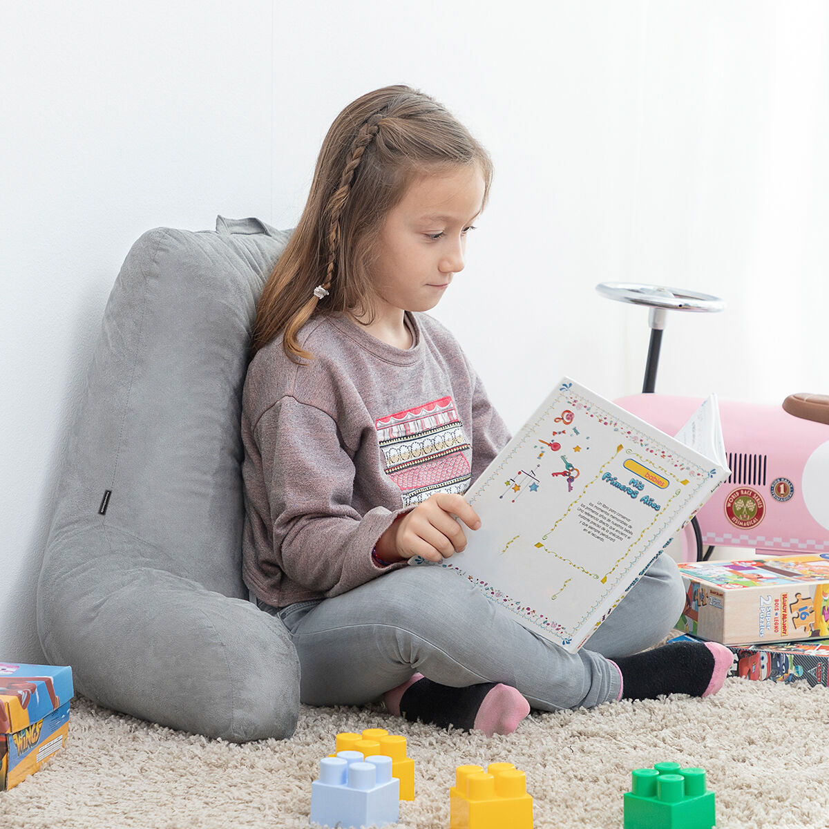 Coussin de Lecture Ergonomique avec Accoudoirs
