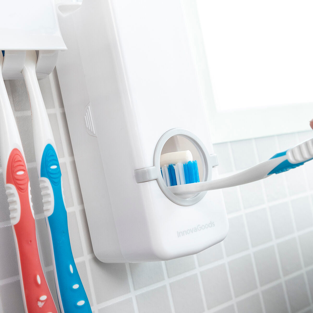 Distributeur de Dentifrice avec Porte-Brosse à Dents Diseeth