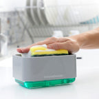 Distributeur de Liquide Vaisselle 2 en 1 Pushoap