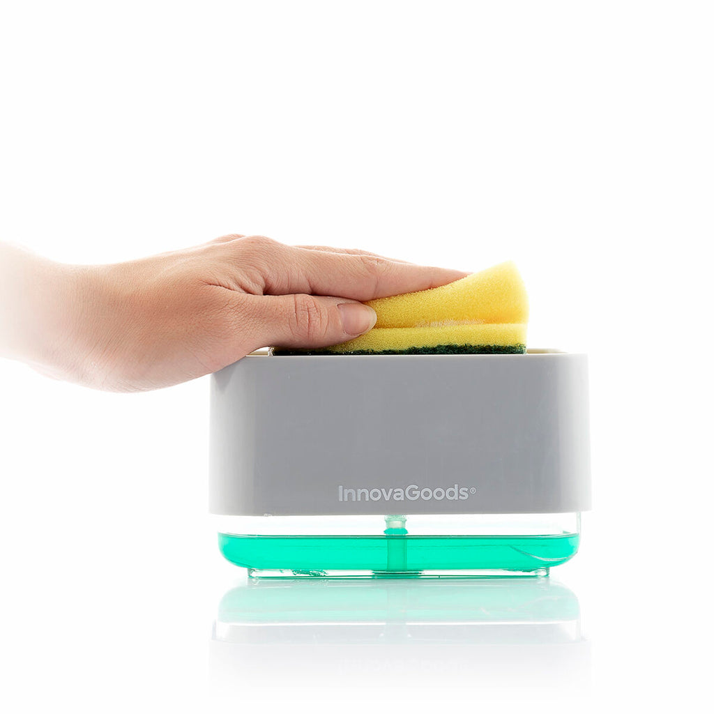 Distributeur de Liquide Vaisselle 2 en 1 Pushoap