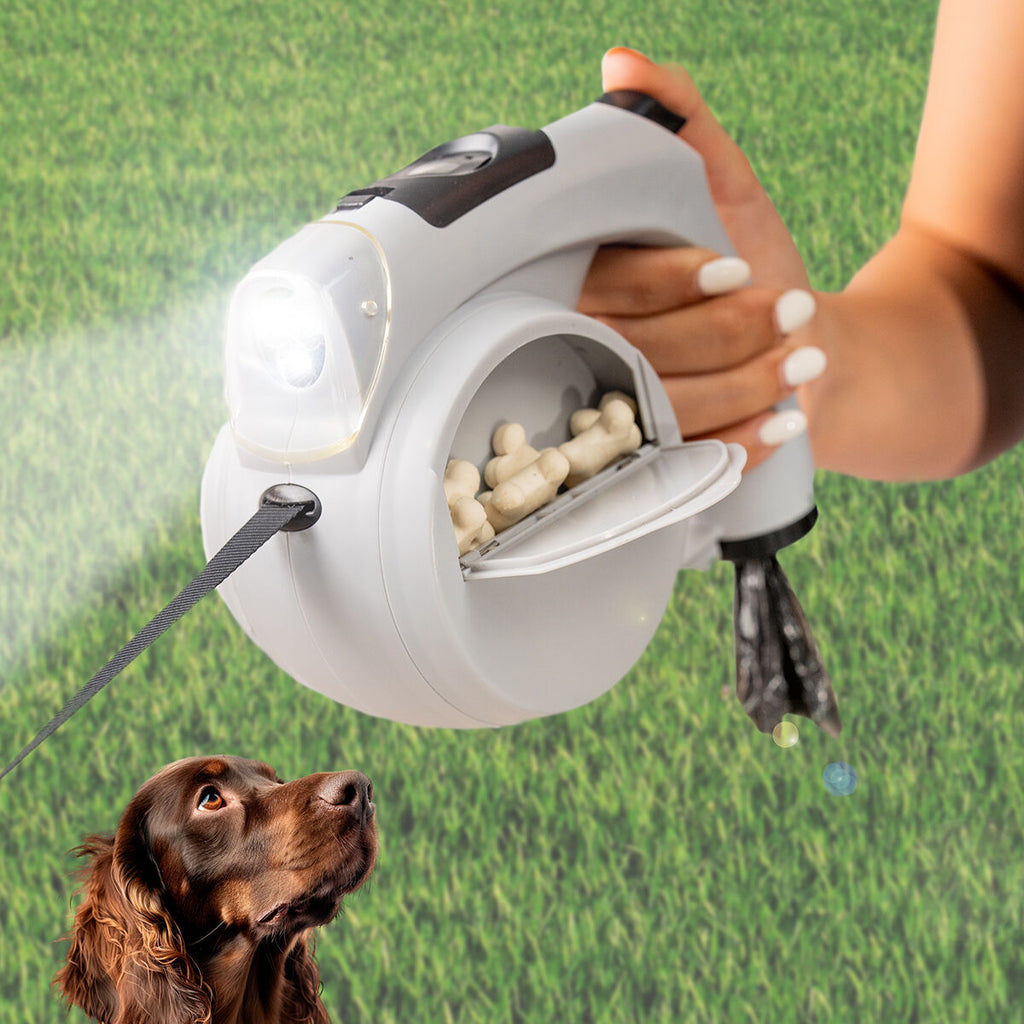 Laisse rétractable 6-en-1 pour chien