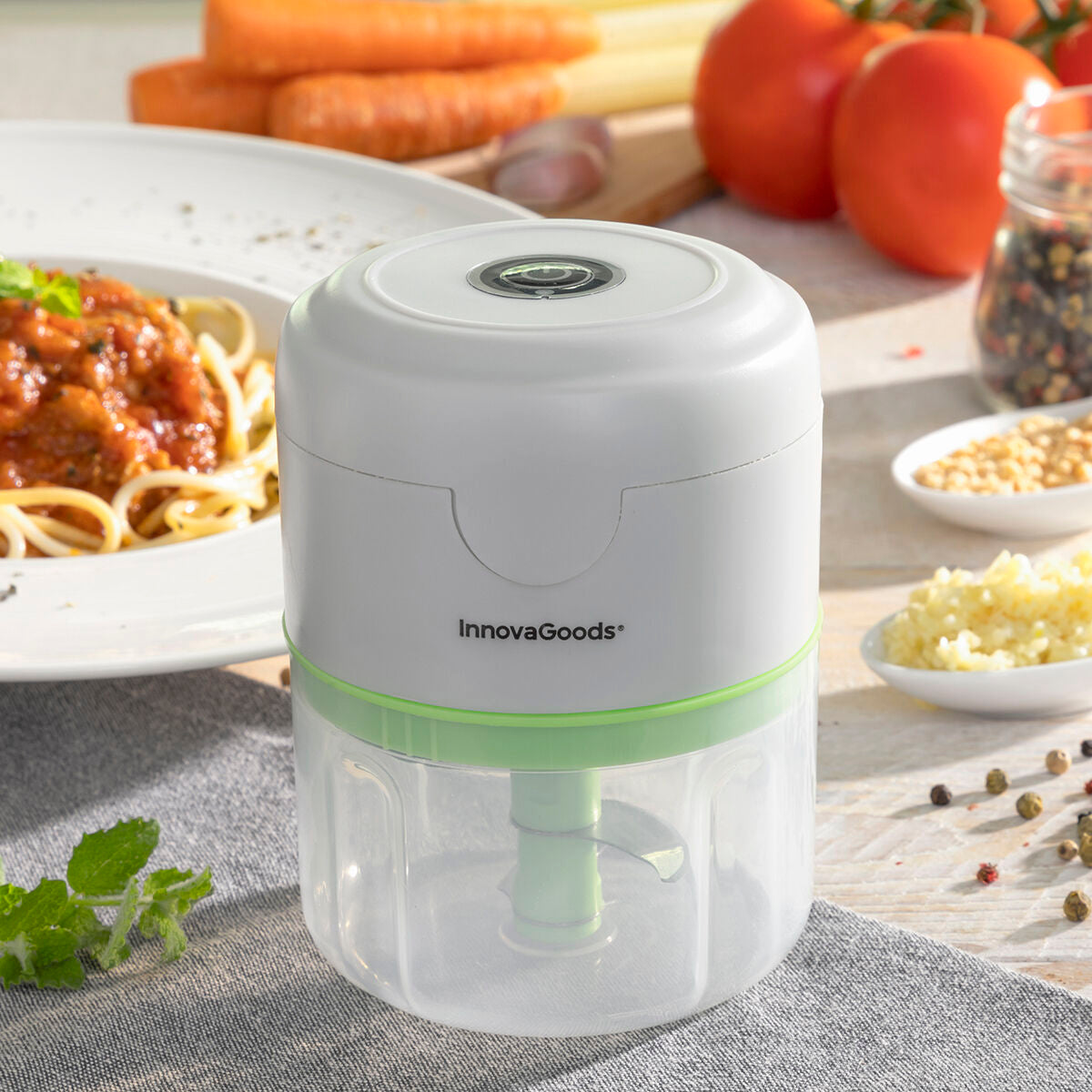 Mini Hachoir Électrique Rechargeable — Sans Fil, Triple Lame Inox