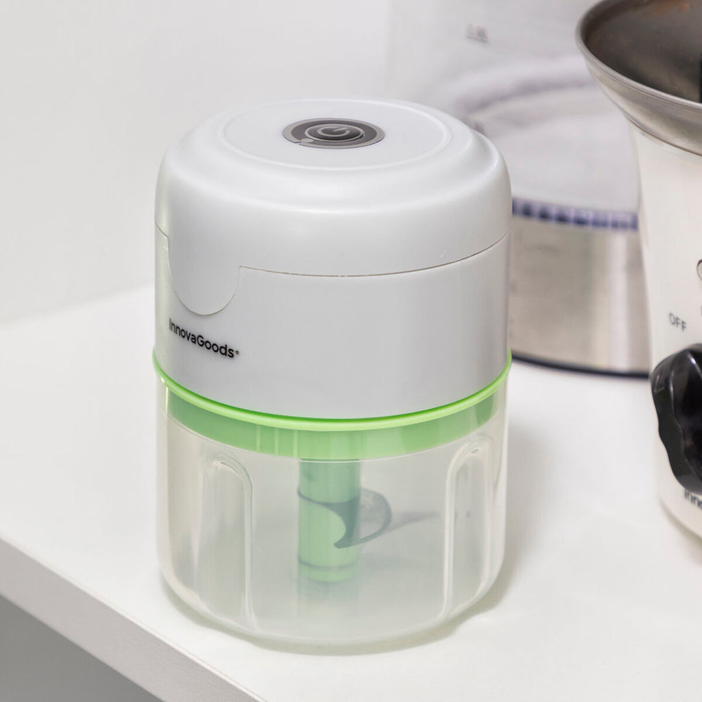 Mini Hachoir Électrique Rechargeable — Sans Fil, Triple Lame Inox