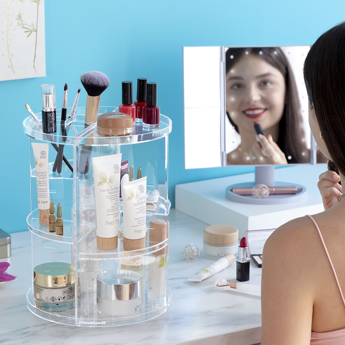 Organiseur de Maquillage Rotatif Rolkup