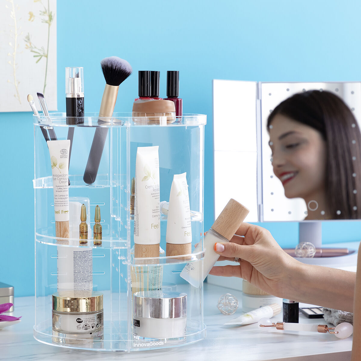 Organiseur de Maquillage Rotatif Rolkup