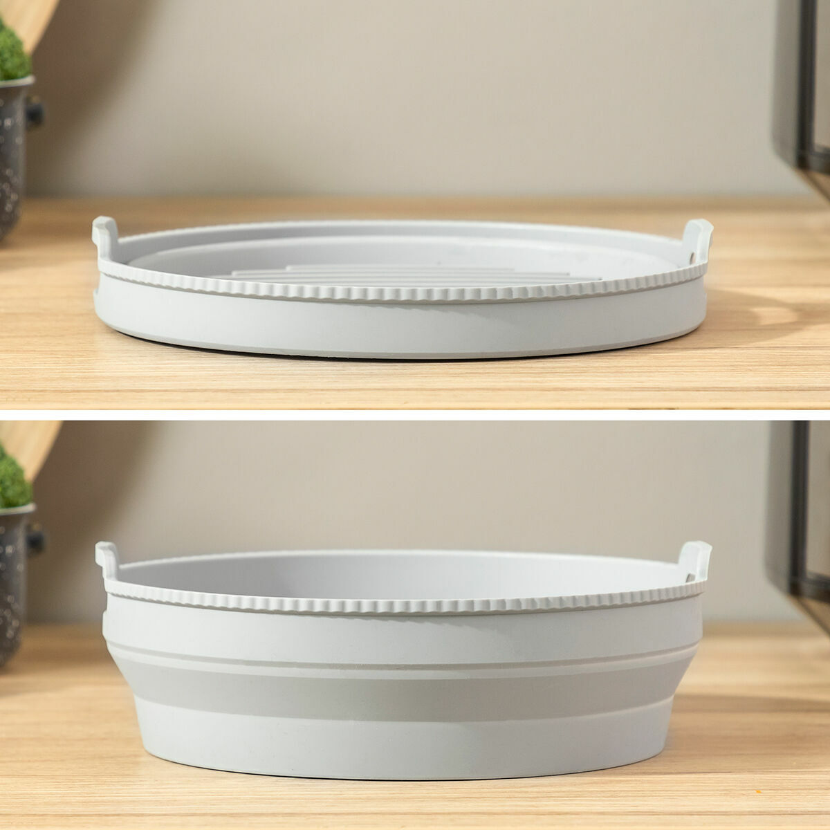 Panier en Silicone Pliable pour Friteuses à Air