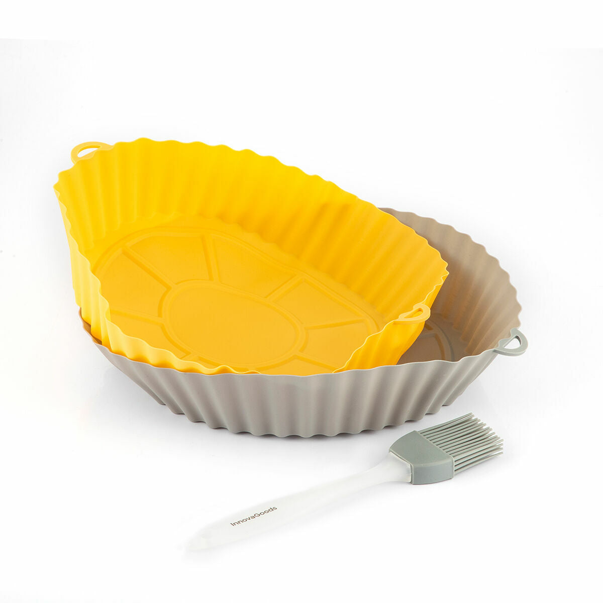 Paniers en Silicone avec Pinceau pour Friteuses à Air - Lot de 2