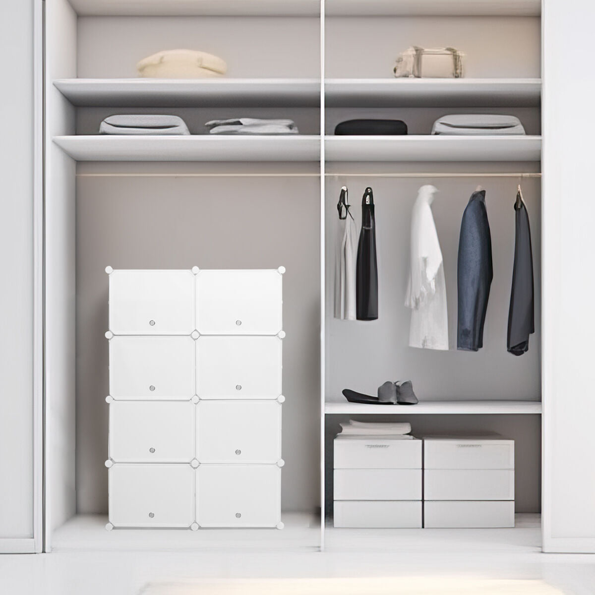 Range-Chaussures Modulaire Portable — Jusqu'à 36 Paires, Portes Ventilées