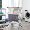 Séchoir à Linge Métallique Pliable et Extensible 3 Hauteurs Cloxy 11 Barres