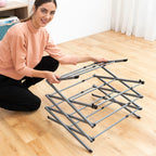 Séchoir à Linge Métallique Pliable et Extensible 3 Hauteurs Cloxy 11 Barres
