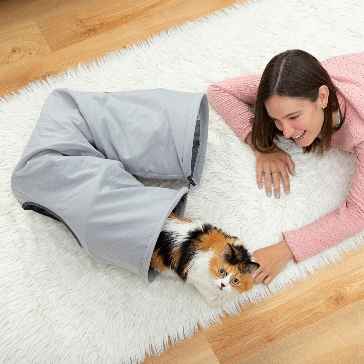 Tunnel de Jeu Pliable pour Chat — 114 cm, Intérieur & Extérieur