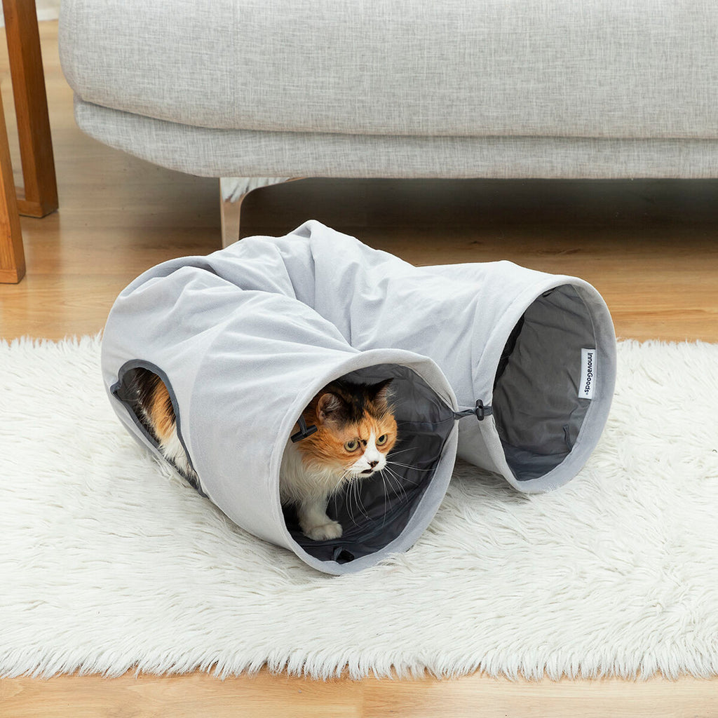 Tunnel de Jeu Pliable pour Chat — 114 cm, Intérieur & Extérieur