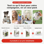 Pack Compagnon Complet : répulsif ultrasons, clip selfie, hamac de fenêtre et laisse 6-en-1